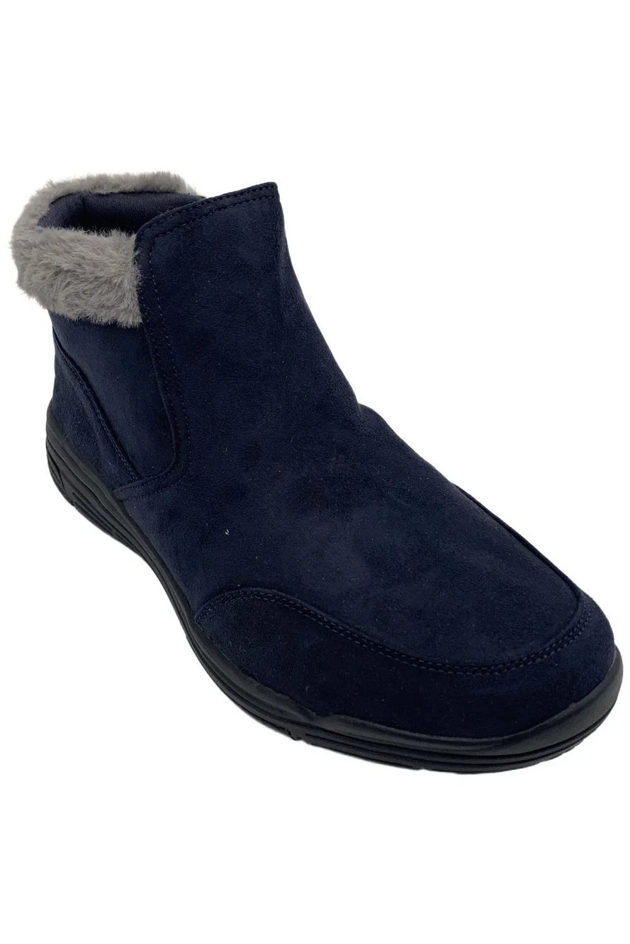 Ryka Women's Water-Repellent Cozy Lined Ankle Booties Amaze Navy - Wide